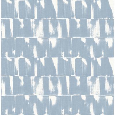 A-Street Prints Bancroft Blue Artistic Stripe Wallpaper
