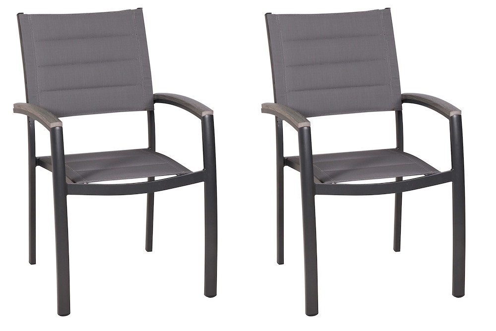 MERXXHANDELS Stapelsessel Pisa 2er Set grau 16980390