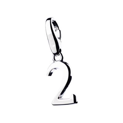 Charm-Einhänger "Zahl 2, Silber 925", silber, GIORGIO MARTELLO MILANO, Charms, Damen