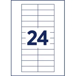 AVERY Zweckform Namensetiketten weiß 64 mm x 22 mm