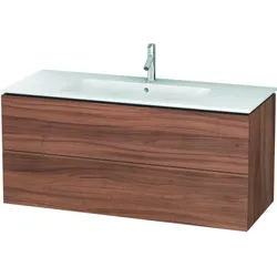 Duravit L-Cube Waschtischunterbau LC624307979 Nussbaum Natur, 122x55x48,1cm, 2 Schubladen