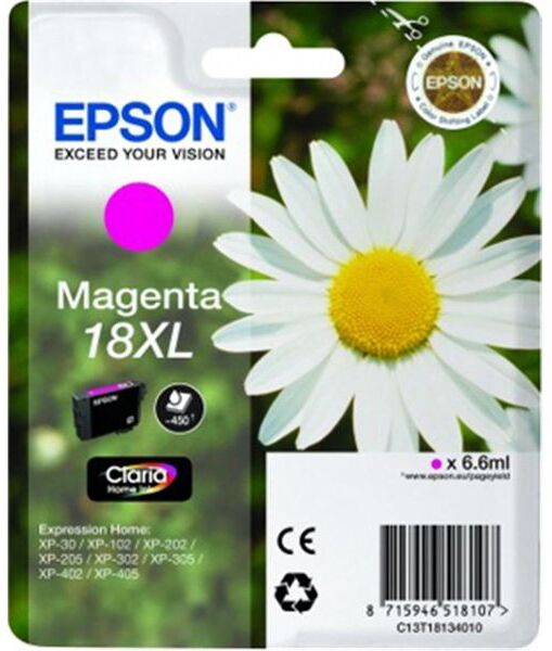 Epson 18XL (C13T18134012) - Magenta - Cartouche d'encre - Grande capacité Magenta
