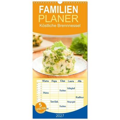 Familienplaner 2027 - Köstliche Brennnessel mit 5 Spalten (Wandkalender, 21 x 45 cm) CALVENDO