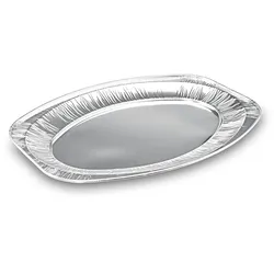 VEPATIM 10x Alu-Catering-Platte Aluminium-Partyplatte Servierplatte 43 x 29 cm