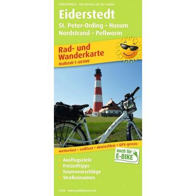 Publicpress Rad- und Wanderkarte Eiderstedt, St. Peter-Ording, Husum, Nordstrand, Pellworm 1:60.000, Sonstige von , KOMPASS Freytag & Berndt,