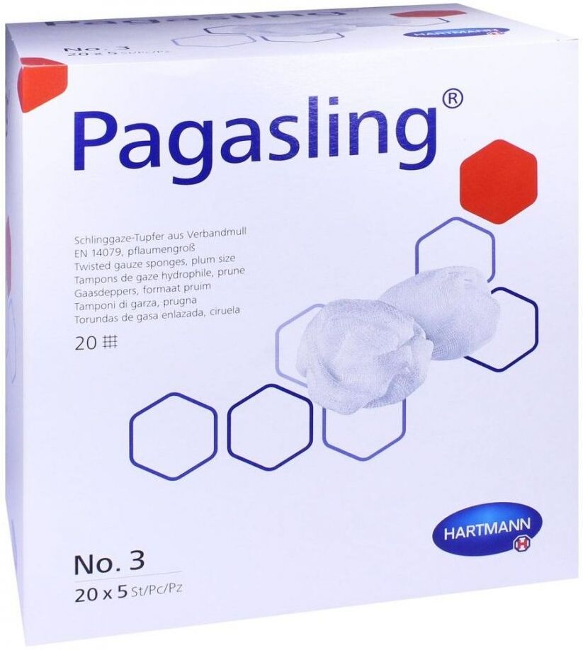 Pagasling Mulltupfer steril Größe 3 pflaumengross 20X5stk
