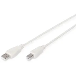 DIGITUS USB Anschlusskabel, Typ A - B St/St 1.8m, USB 2.0 geeignet, be
