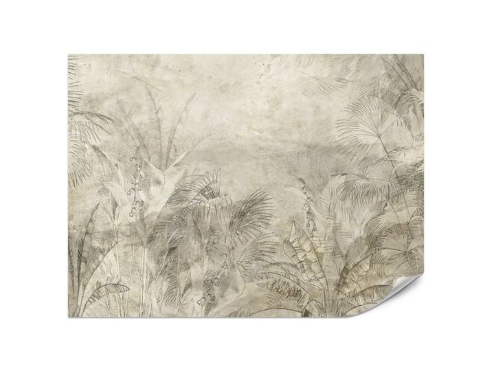 FOTOTAPETE für Schlafzimmer Vintage Botanische Blätter Tropisch 200x140