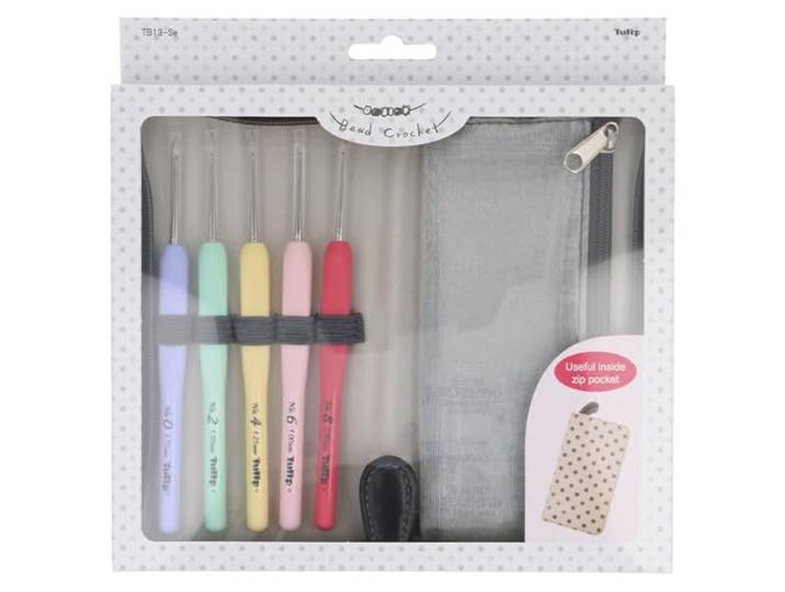 Tulip Sucre Bead Crochet Hook, Soft Grip Handle - Single Piece
