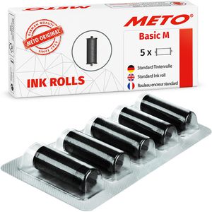 METO METO Farbrolle 9505908, schwarz, für  Basic M und Arrow M, 5 Stück