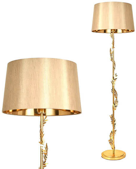BHS Brookby Stem Satin Brass Floor Lamp