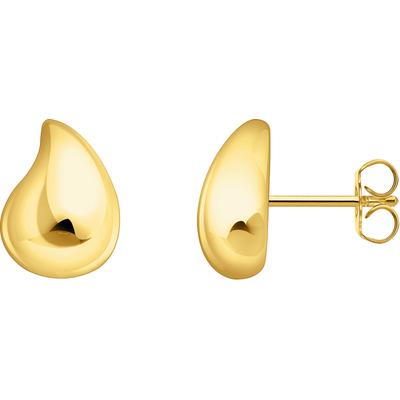 Paar Ohrstecker THOMAS SABO "Bold Elegance organische Tropfenform", gold (gelbgoldfarben), Ohrringe, Damen, Silber 925 (recycelt)