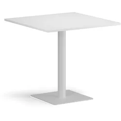 Couchtisch ENZO, 80x80 cm, weißes Fußgestell, weiß