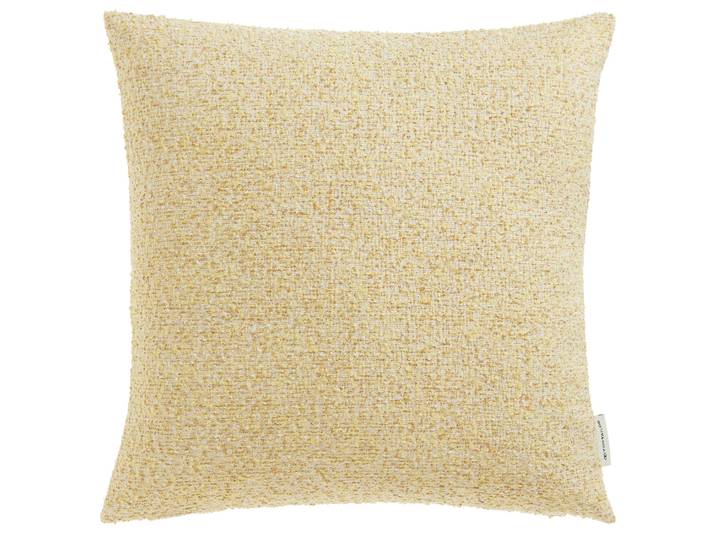 Dekokissen TOM TAILOR HOME Bouclé , gelb (zitrone, unifarben), B:45cm L:45cm, Polyester, Dekokissen_Sitzkissen_Kissenhüllen, Dekokissen, mit grober Stoffoptik