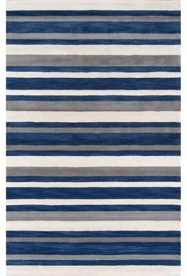 Momeni Metro Hand Tufted Wool Contemporary Striped Area Rug