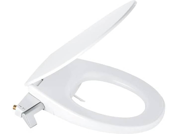 GROHE Bau Ceramic Siège Abattant WC Lavant\, Duroplast\, 2 bras de douchette intime (1 mixte\, 1 féminin)\, Poignée latérale à commande manuelle sans électricité\, Avec frein de chute\, Blanc\, 39648SH0