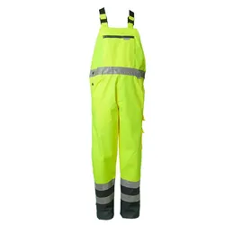 Warnschutz Regenlatzhose "KONTRAST" - M - gelb/marine