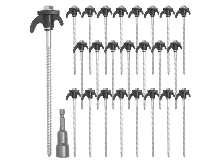 Zelthering mit Gewinde 24er Set