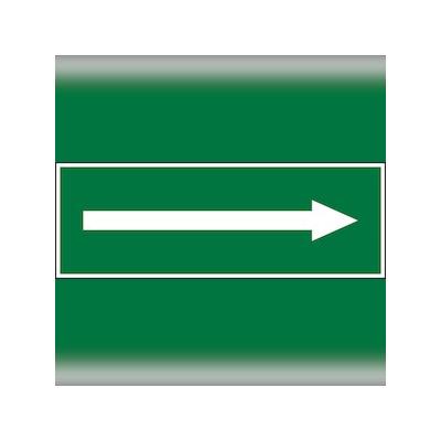 Rettungszeichen, gerader Pfeil - 300x105x0.45 mm Aluminium geprägt
