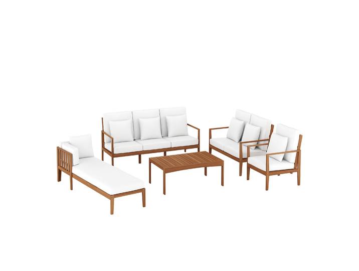 Lounge Holz PADUA natur/creme