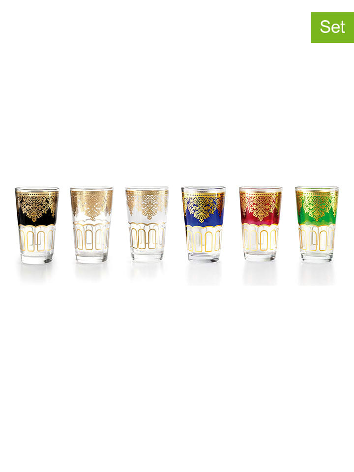 Ibili 6er-Set: Teegläser in Bunt - 130 ml - onesize