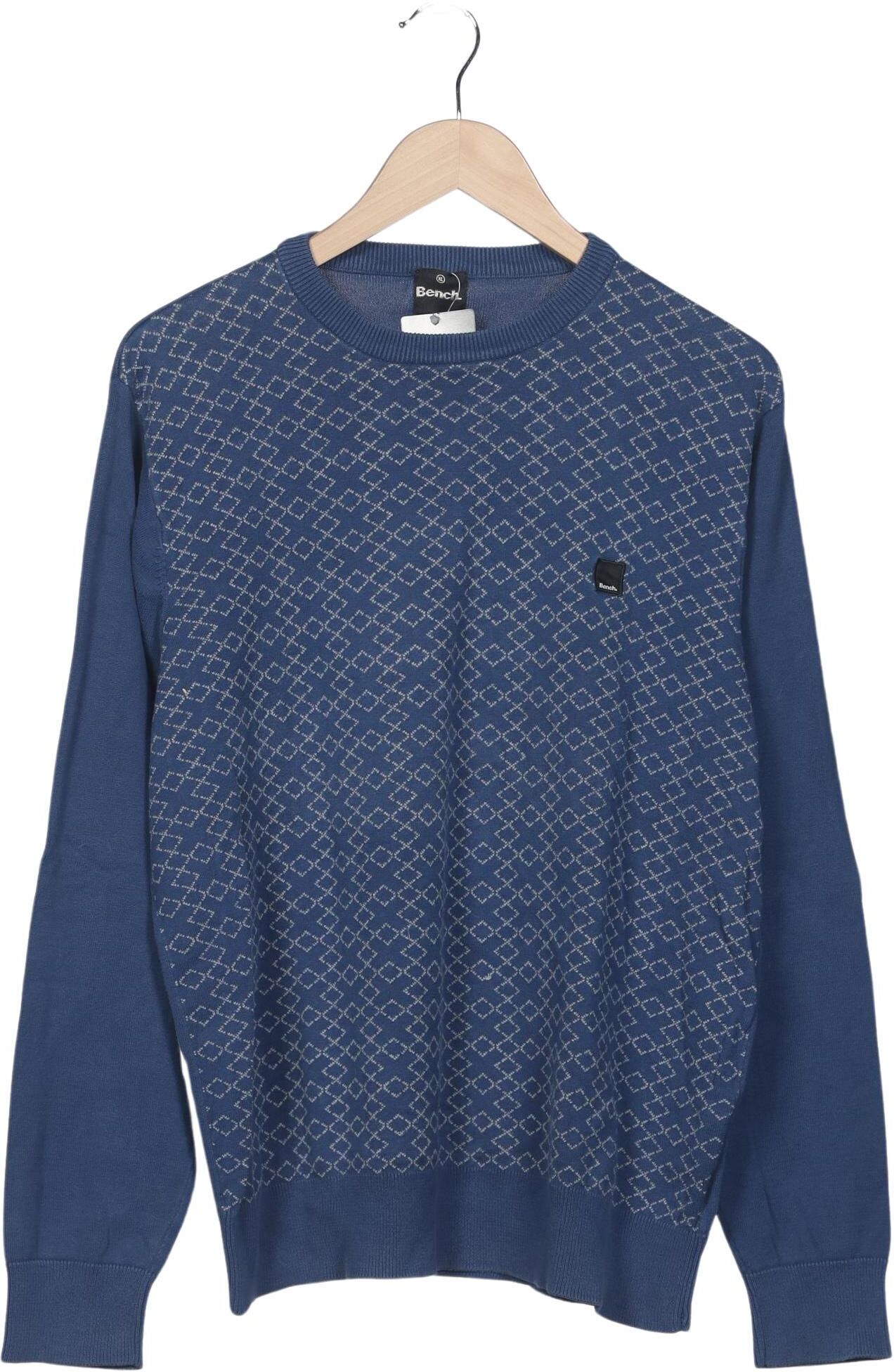Bench. Herren Pullover, Marineblau, Gr. XL, Baumwolle - Second Hand