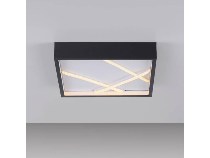 Plafonnier LED 30 x 30cm Noir Fer, laqué PVC LED Module LED