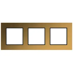 Hager WAD8300X05H Rahmen 3fach waagerecht, A.8, solar alu, gebürstetes Aluminium