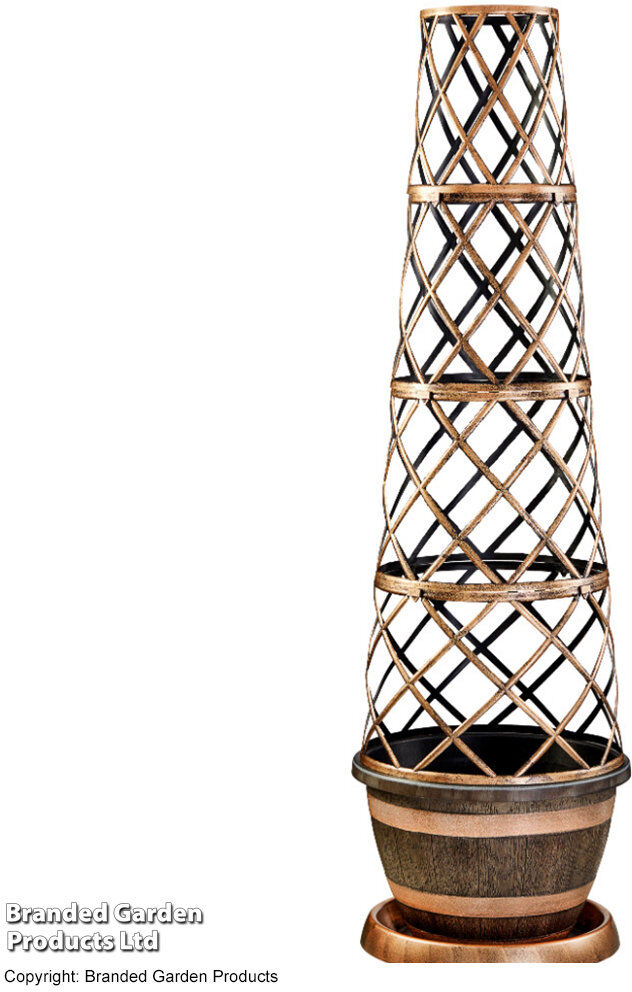 Garden Gear Plastic Indoor / Outdoor Pot Planter Brown 124cm H X 37cm W X 37cm D