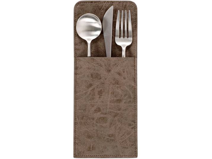 ZICZAC Bestecktasche Truman braun Kunstleder T 10 cm 1