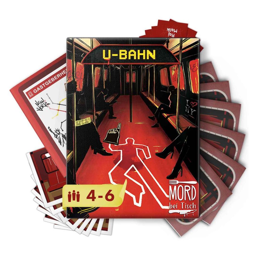 Mord bei Tisch Krimidinner: Der U-Bahn Fall (Deutsch, 4 - 6 Spieler) (MBT00015)