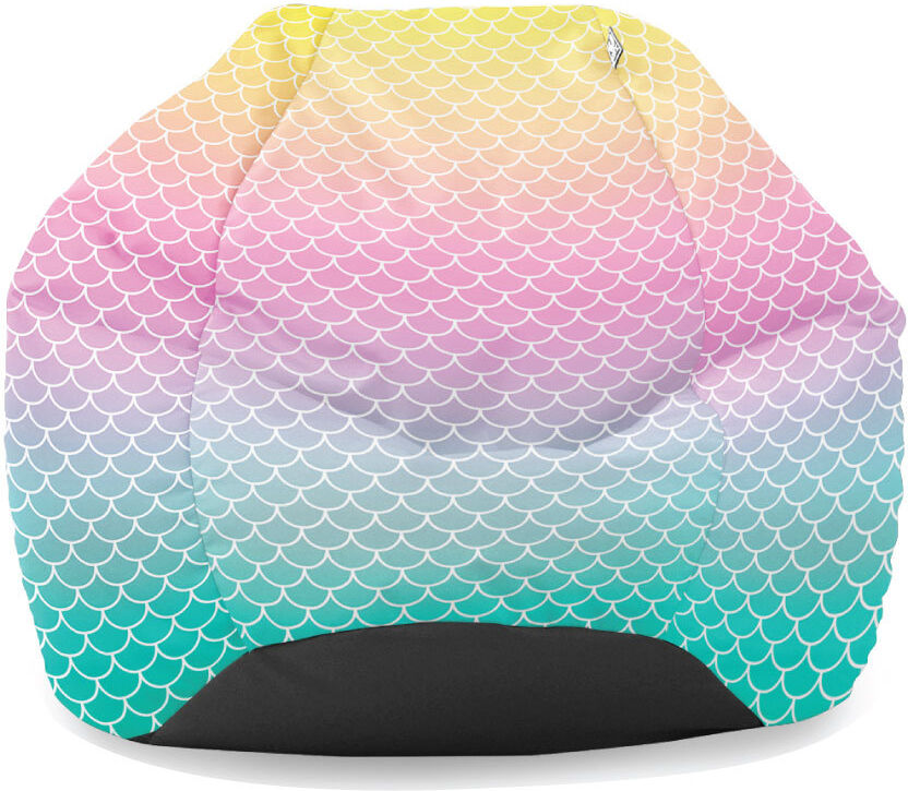 rucomfy Beanbags Classic Kids Beanbag Printed - Mermaid Ombre Pink;Yellow;Blue Medium
