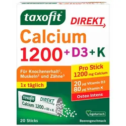 taxofit DIREKT Calcium 1200 + D3 + K 20 St Granulat