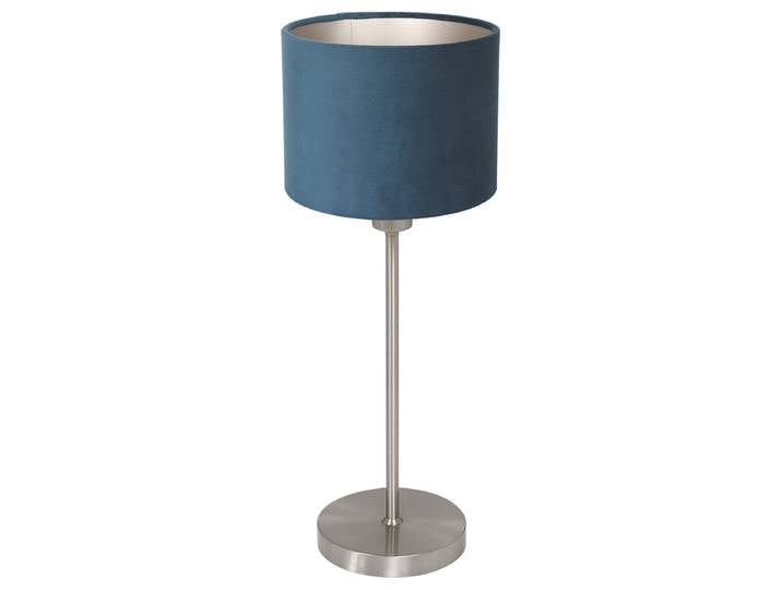 Lampe à poser Noor Type A 20 x 40 x 15cm Bleu/Argenté/Bleu Velours E27