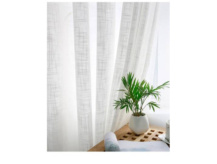 Rideaux transparents en lin de coton blanc moderne, tulle personnalisé, chambre à coucher, salon, étude