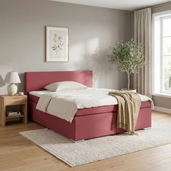 Boxspringbett Mira 2 Dunkelrot ca. 160x200cm