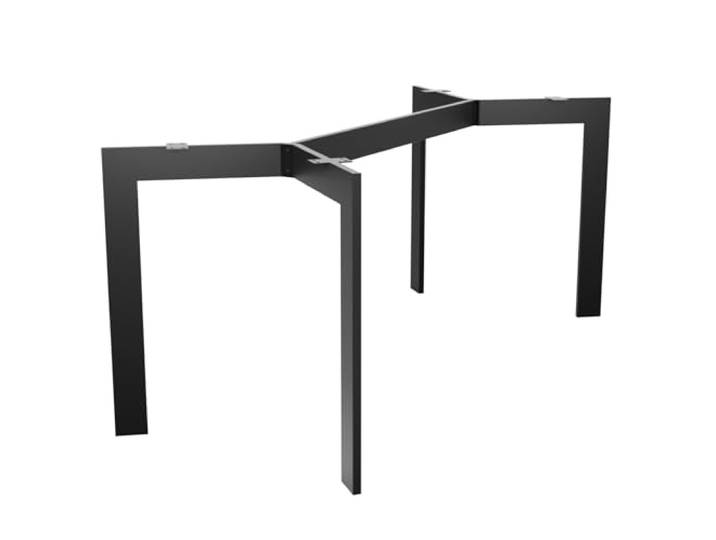 MetaloPro Barax Tischgestell 160x70x72 cm, Tischbeine Metall, Schwarz Esstischgestell und Schreibtischgestell, bis 75 kg, verstellbare Möbelfüße, vorgebohrt, pulverbeschichtet