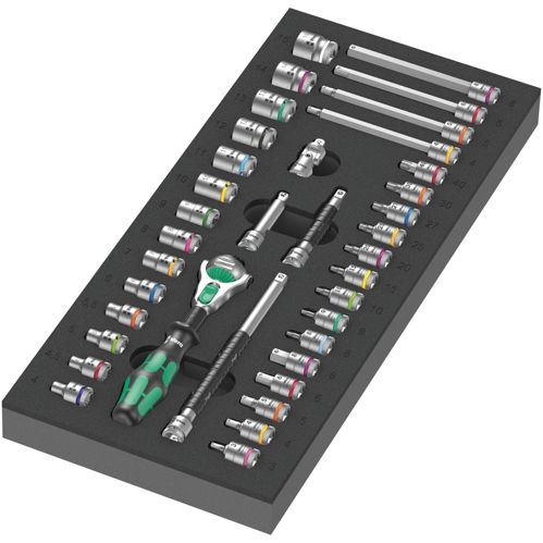 Wera 9720 A Zyklop Knarre Set 1 Schaumstoffeinlage