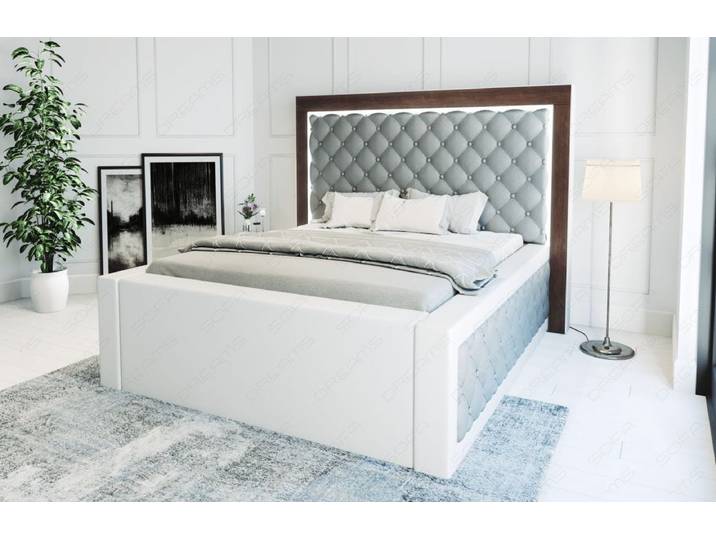 Wasserbett Varese mit Steppung und LED-Kopfteil