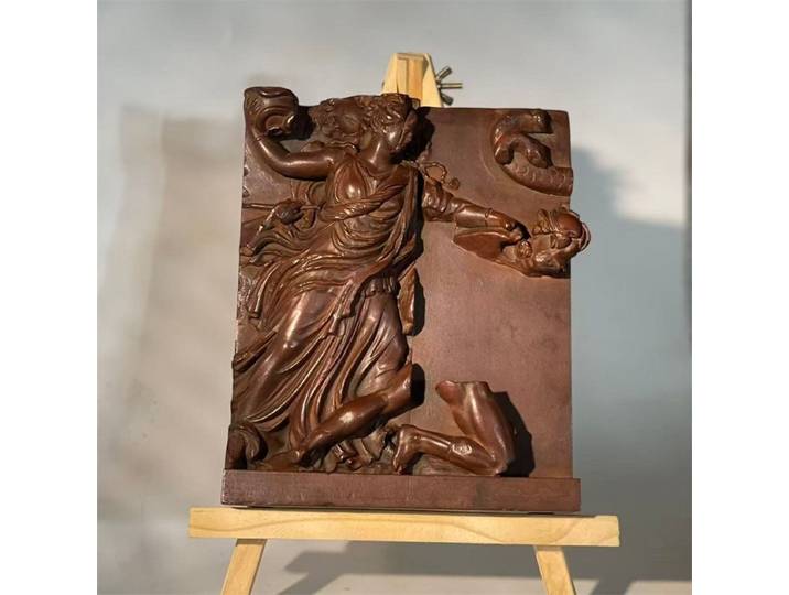 Réplique du relief d'autel de Pergame, mythologie grecque, déesse des ténèbres, ornement Nyx, décoration d'art classique européen