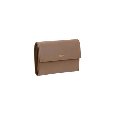 Geldbörse JOOP "sofisticato 1.0 cosma purse mh10f", Damen, coffee lique, Rindsleder, unifarben, Basic, Kleinlederwaren, Damen Geldbörse mit Druckknopf