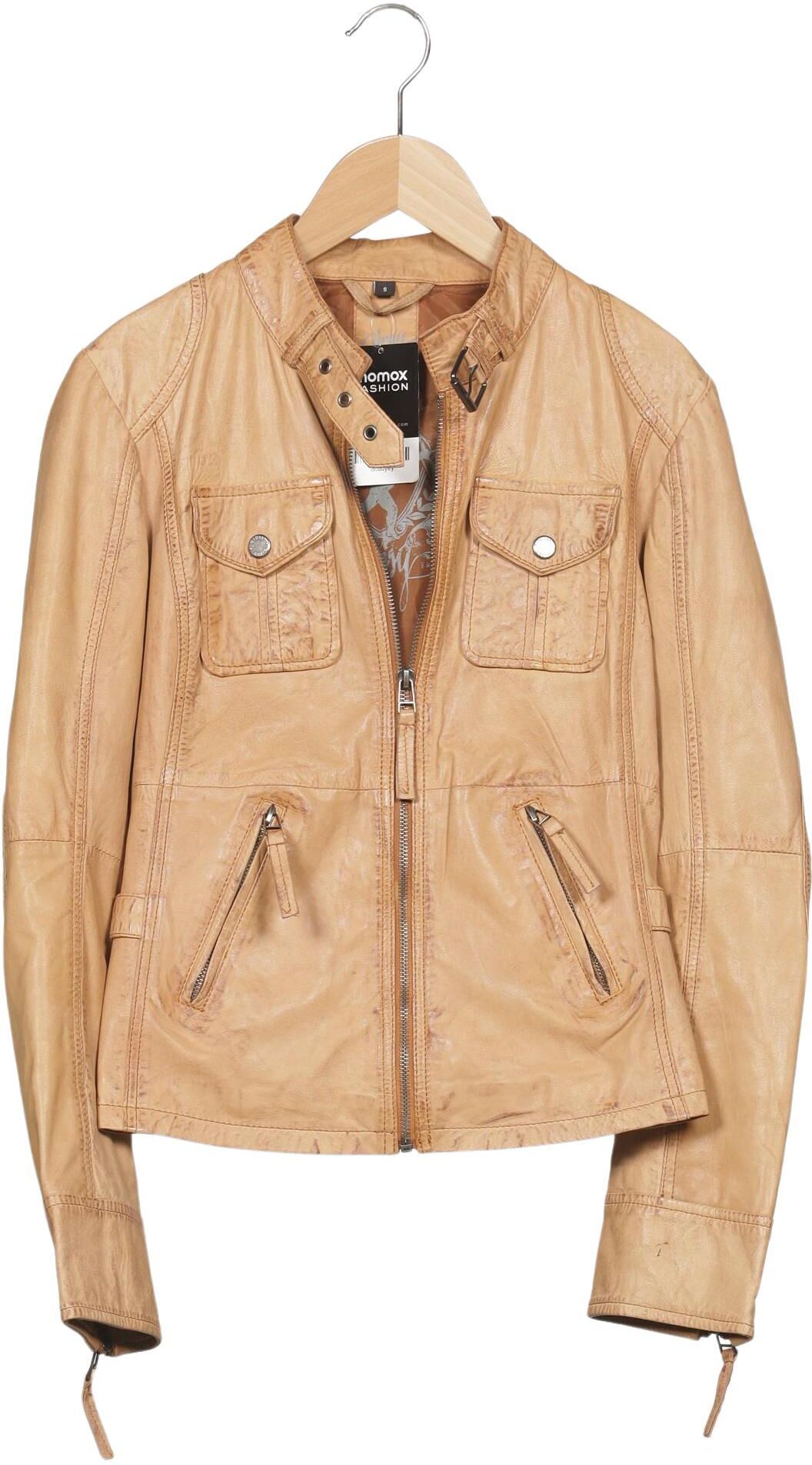 Gipsy Damen Jacke, Beige, Gr. S, Leder - Second Hand