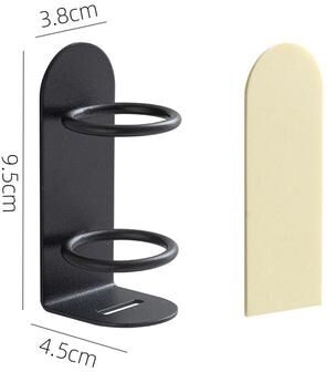 Discount Dollar Deals Wall Mounted Toothbrush And Razor Organizer Punch Free Bathroom Storage Shelf black