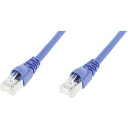 Telegärtner 100008465 RJ45 Patchkabel CAT 6a S/FTP 3.00 m Blau Flammwidrig, mit Rastnasenschutz, Flammwidrig, Halogenfrei, UL-zertifiziert 1 St.