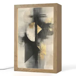 TISCHLEUCHTE Abstrakt - Schwarz - Farbe - Modern Tischlampe 20x30 cm