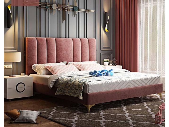 Xlmoebel Bett Luxuriöses Polsterbett mit edlem Lederbezug für erholsame Nächte (Bett), Hergestellt in Europa