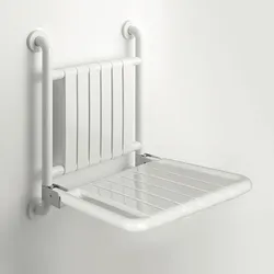 pba 01 Duschsitz, klappbar 536x550x680mm mit Rückenlehne, aus Nylon