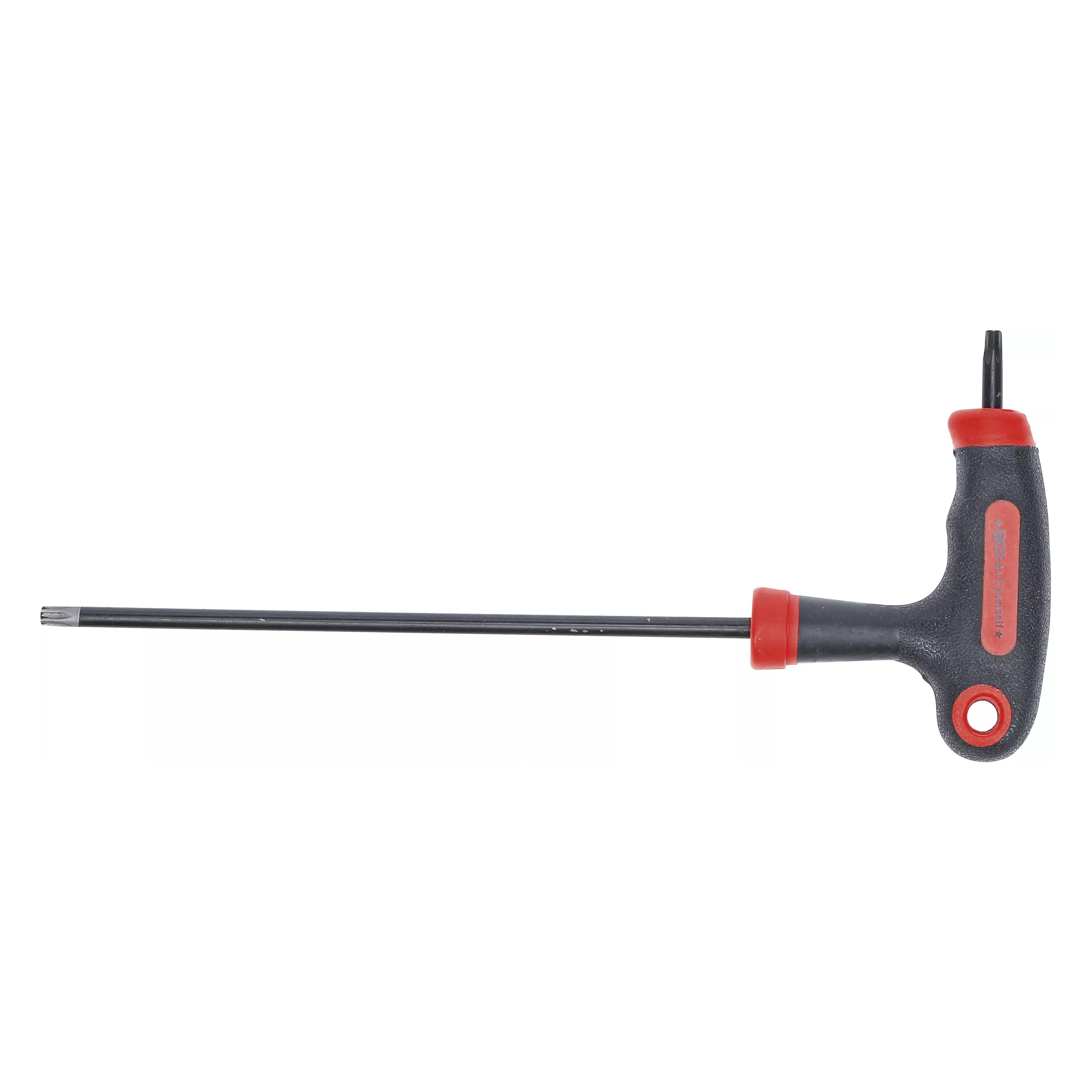 BGS Schraubendreher mit T-Griff und seitlicher Klinge T-Profil (für Torx) mit/ohne Bohrung T25 (T-profil) (7880-T25)