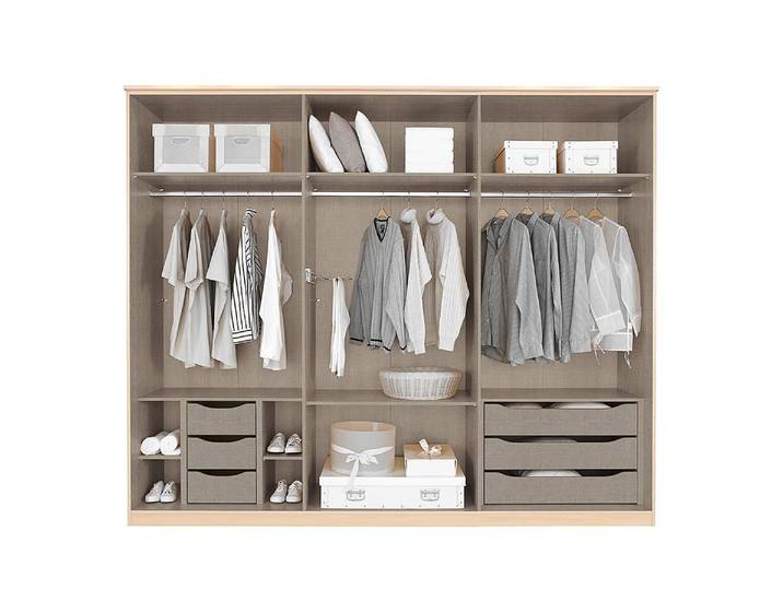 Einlegeboden Rauch 45 cm für Tiefe 57-62 45 x 1 x 48cm Beige 3er Set Spanplatte, bedruckt & lackiert