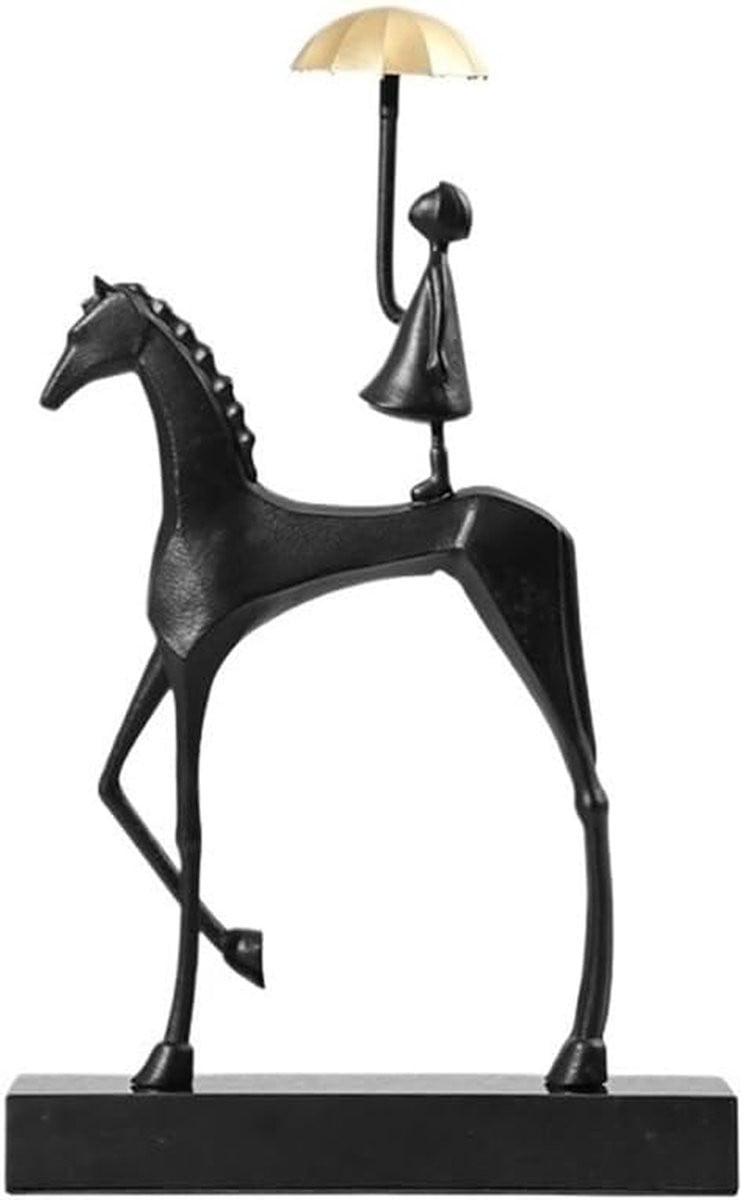 Abstract Paard Sculptuur - Modern Paardenbeeld voor Decoratie - Hoogte: 38 cm